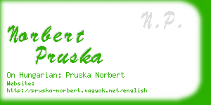 norbert pruska business card